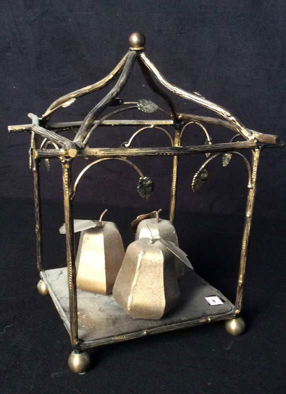 Decorative Metal Birdcage With Pears (1 of 7)