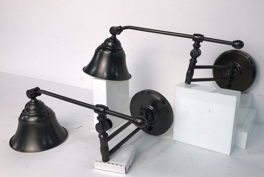 Pair Restoration Hardware Style Industrial Sconces (1 of 10)