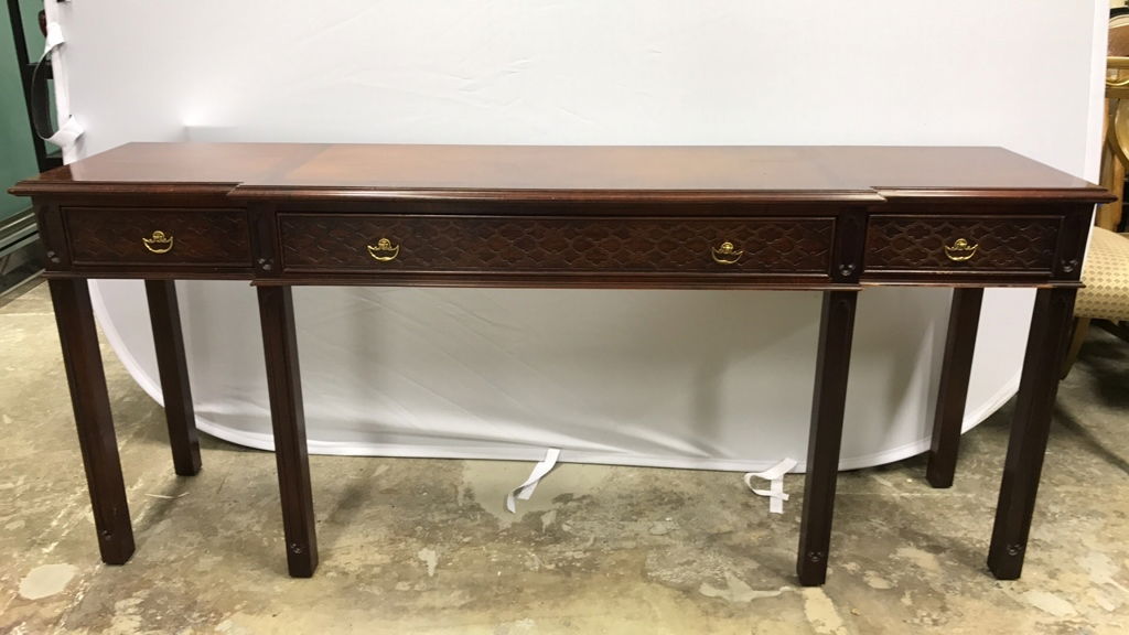 CENTURY Mahogany Three Drawer Console (1 of 10)