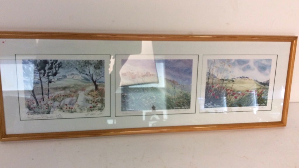 Framed Set Isreali Scenic Lithographs R Spiers (1 of 10)