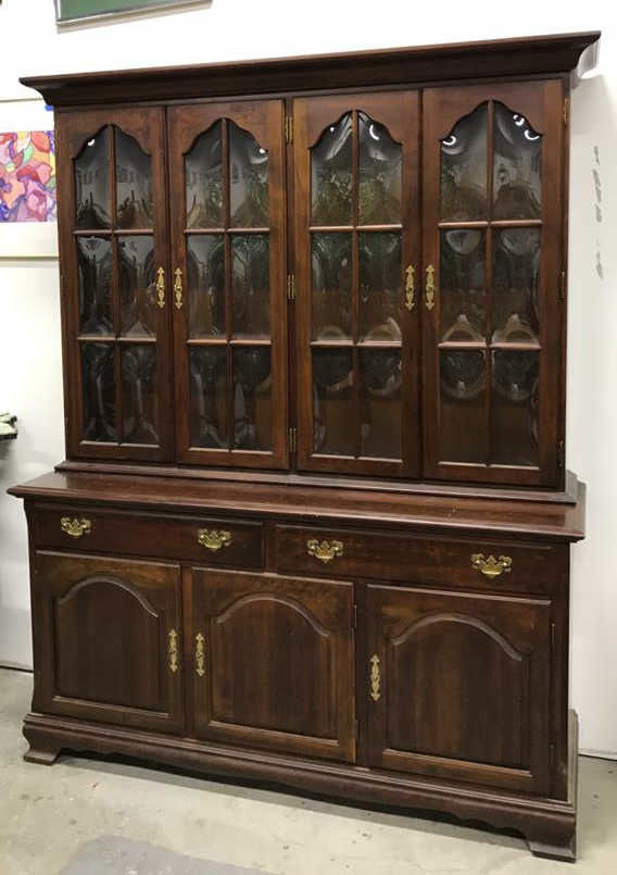 Vintage Colonial Style Hand Blown Glass Cabinet (1 of 12)