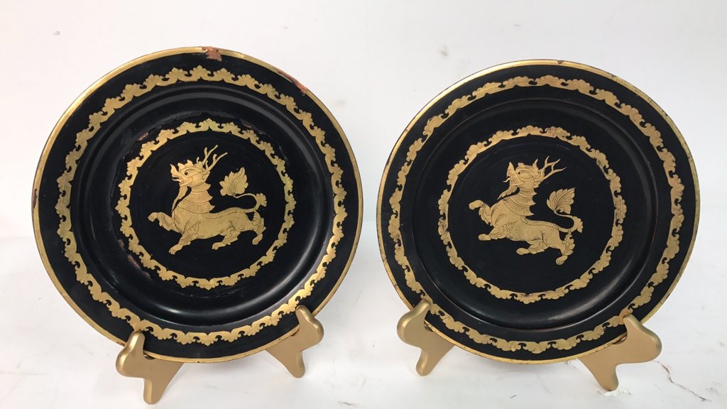 Antique Asian Laquered Plates (1 of 5)