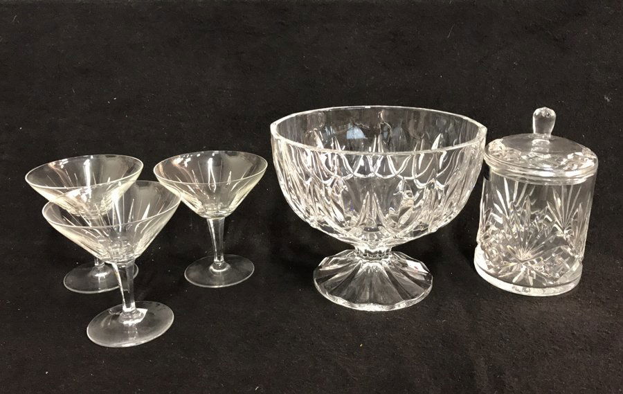 5 Piece Marked Crystal Group Lot (1 of 8)