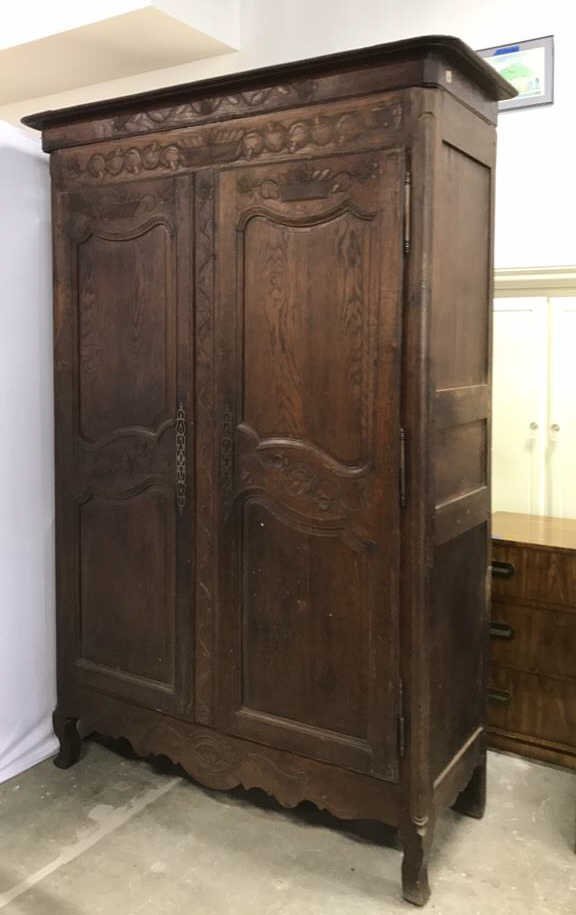 Antique Mahogany Carved Armoire (1 of 10)