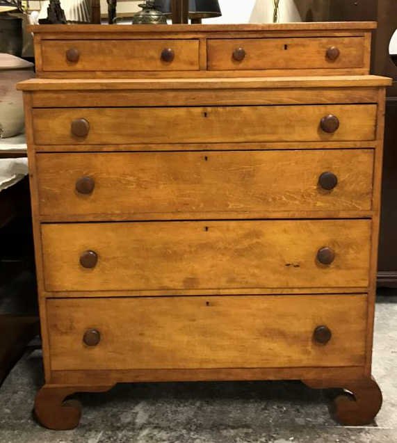 Antique Maple Stained Step Down Chest (1 of 8)