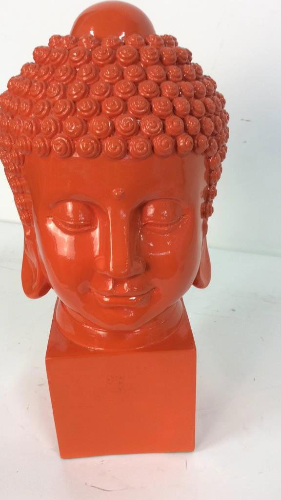 Orange  Buddha Head Sculpture Form (1 of 10)
