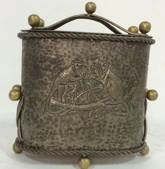 Metal Silver Plate Lidded Vessel (1 of 10)
