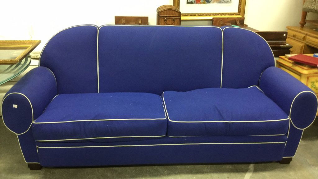 Royal Blue Vintage Mid-Century Sofa (1 of 8)
