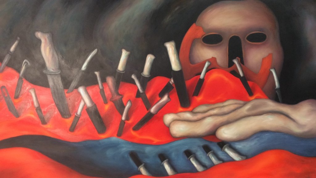 Kin-Su Nam Signed Contemporary Acrylic On Canvas (1 of 9)