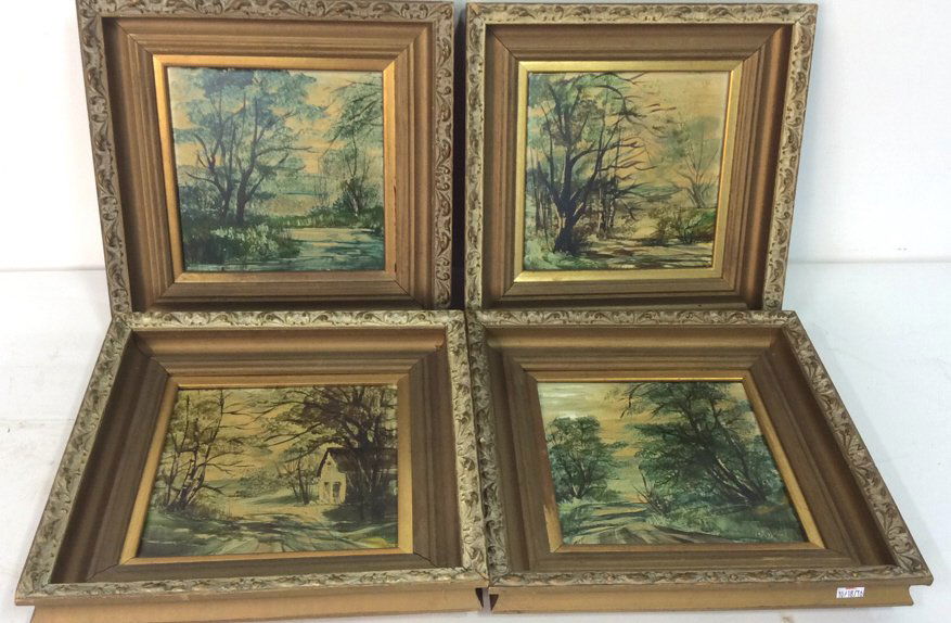 Set 4 Spanish Paintings On Tile (1 of 10)