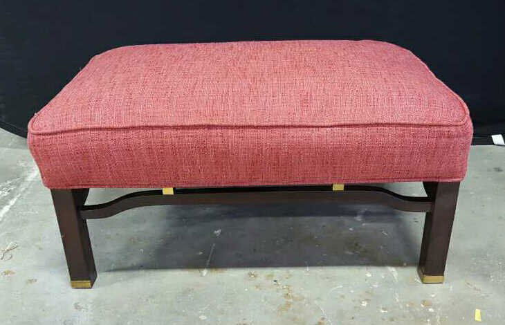 Pink Upholstered Ottoman (1 of 6)