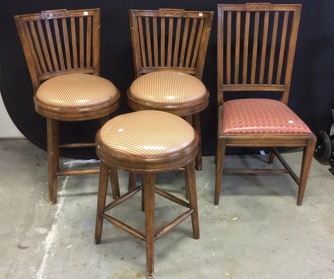Matched Set Chairs And Stool (1 of 10)