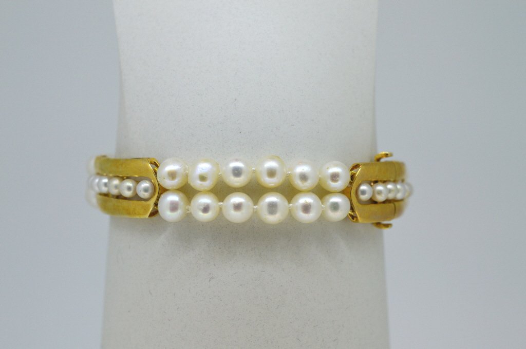 Pearl Bracelet 14K Yellow G Buckle Finding Clasp (1 of 2)