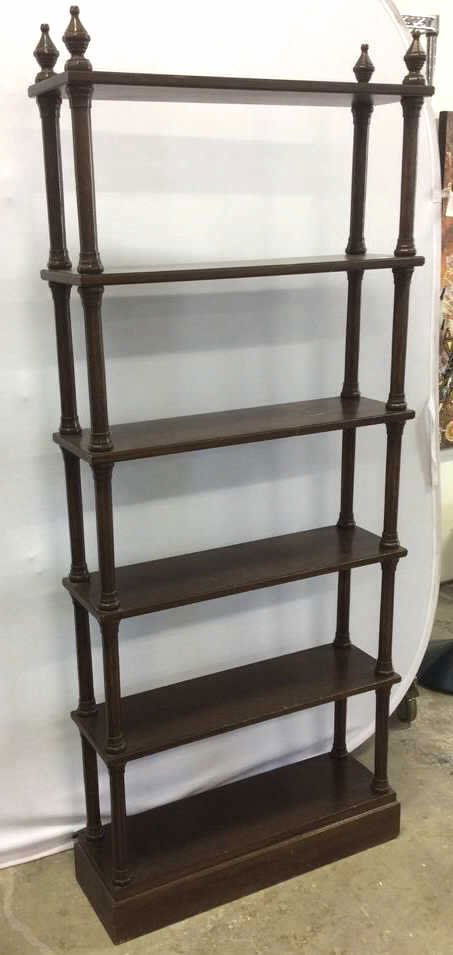 Mahogany Carved 6 Shelf What Not Unit (1 of 8)