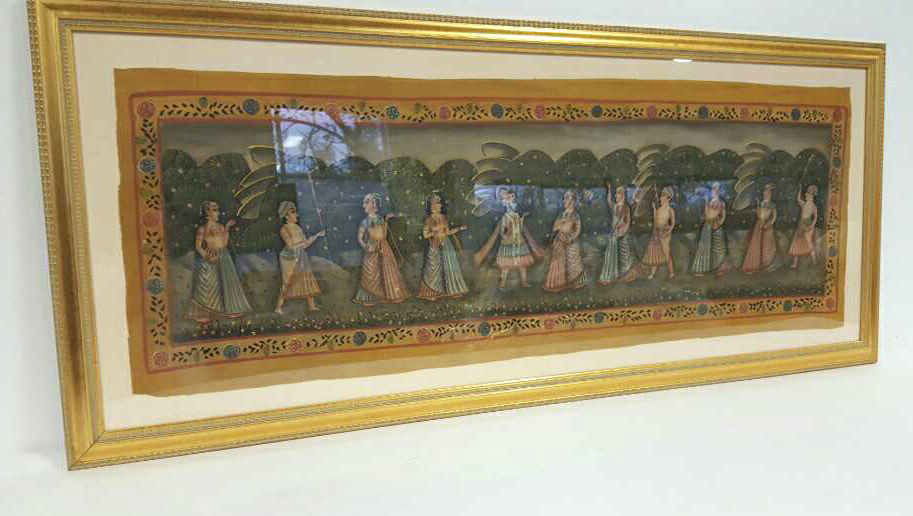 Indian Style Artwork On Silk (1 of 5)