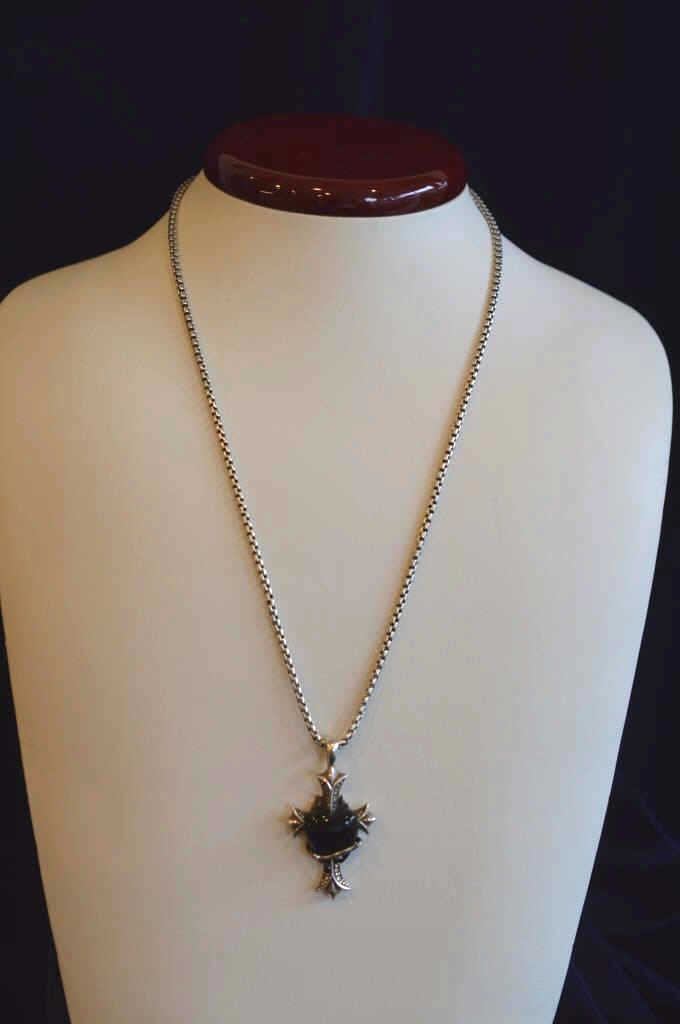 Stephen Webster Sterling & Onyx Cross Necklace (1 of 3)