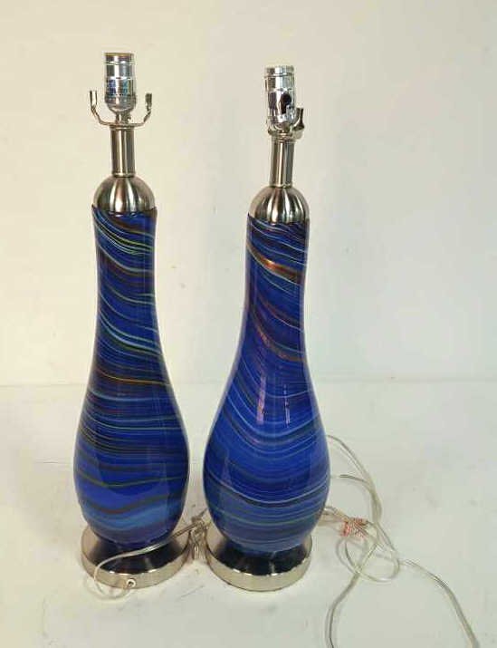 Pair of Murano Glass Table Lamps (1 of 7)