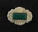 Art Deco Sterling Pin With Green Stone