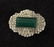 Art Deco Sterling Pin With Green Stone - 2