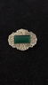 Art Deco Sterling Pin With Green Stone - 7