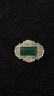 Art Deco Sterling Pin With Green Stone - 8