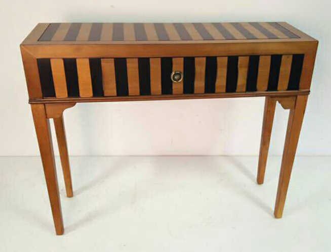 Graphic Striped Wood Sofa Table (1 of 8)