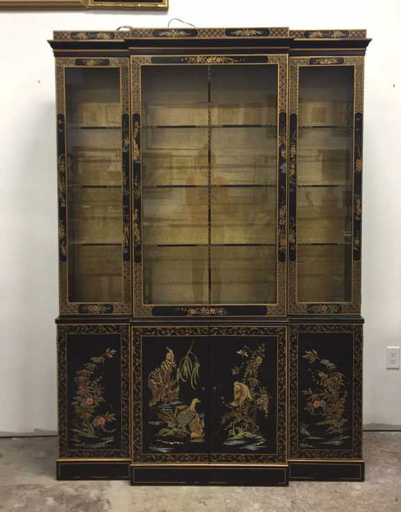 Vintage Asian Style Painted China Cabinet (1 of 10)