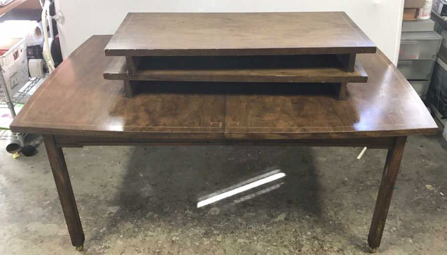 Vintage Wood Dining Table Ball Feet (1 of 10)