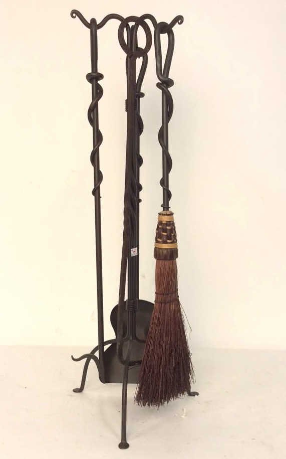 Black Iron Twist Fireplace Accessories (1 of 10)