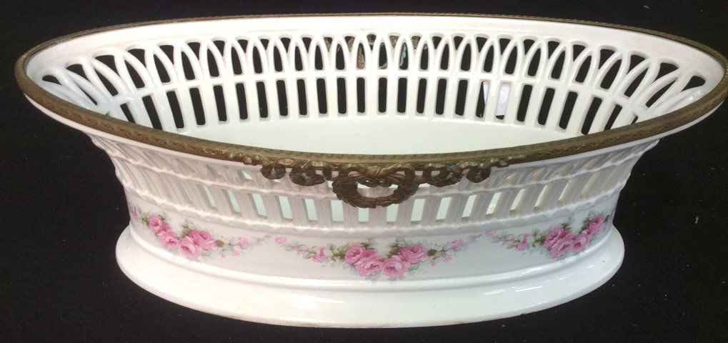 Antique RVR Germany Porcelain & Brass Bowl (1 of 8)