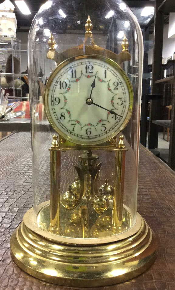 Forestville Clock Co Encased Brass Clock (1 of 8)