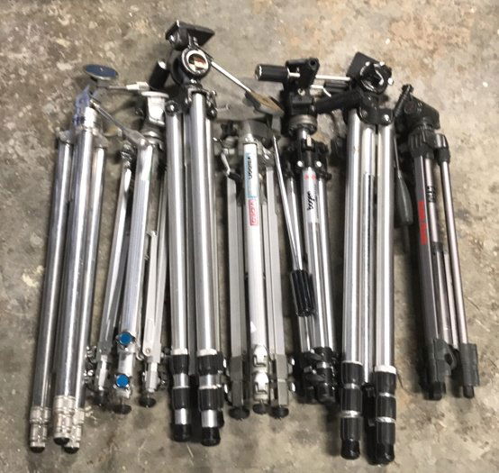 Group Lot 7 Silver Camera Tripod Bases (1 of 10)
