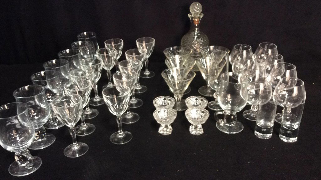 Group Lot Crystal Glass Stem Ware Hardware (1 of 9)