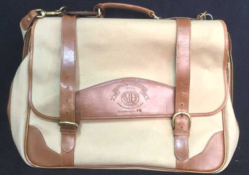 handmade leather suitcase