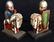 Carved Wooden Knights Horse Bookends