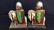Carved Wooden Knights Horse Bookends - 4