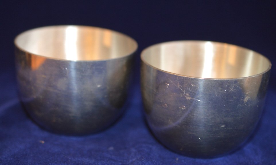 Kirk Stieff Set Of Pewter Cups: Stamped by the Jefferson Memorial Foundation. In good condition.
