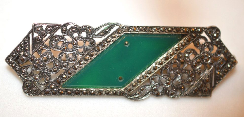 Vintage Sterling & Marcasite Pin Collection (1 of 4)