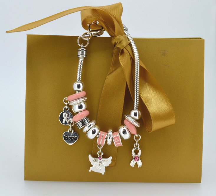 7" Charm Bracelet Pink  Hope & Angel (1 of 3)
