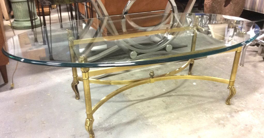 Vintage Brass & Glass Coffee Table (1 of 9)
