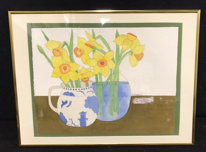 Signed Liz Guogun '91 Watercolor Print (1 of 5)