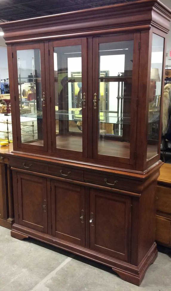 Cherrywood And Glass China Cabinet (1 of 9)