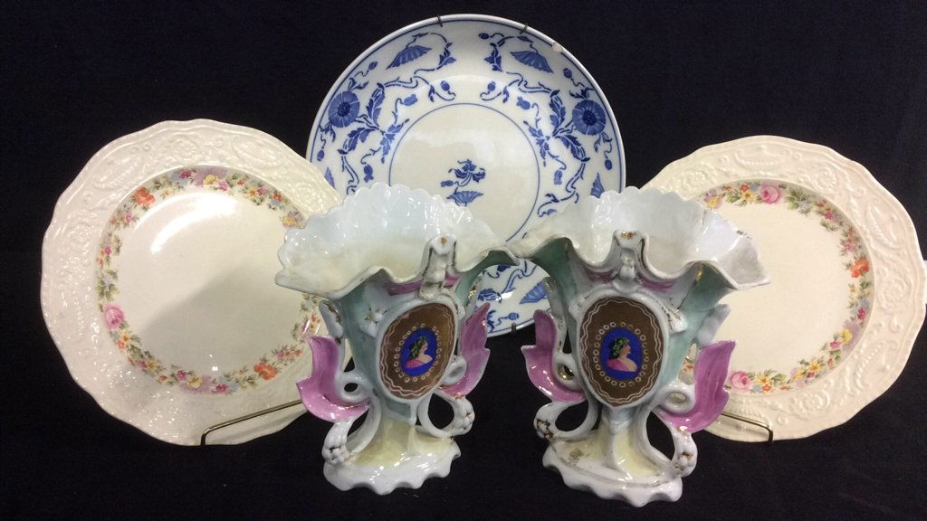 Group Lot Signed Antique Vintage Porcelain (1 of 10)