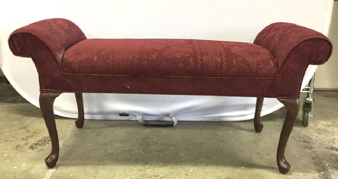 Scroll Arm Upholstered Bench (1 of 10)