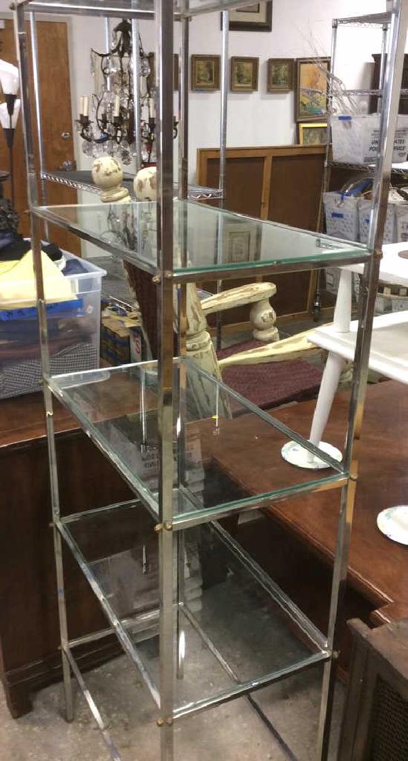Chrome & 5 Glass Shelf Etagere (1 of 6)