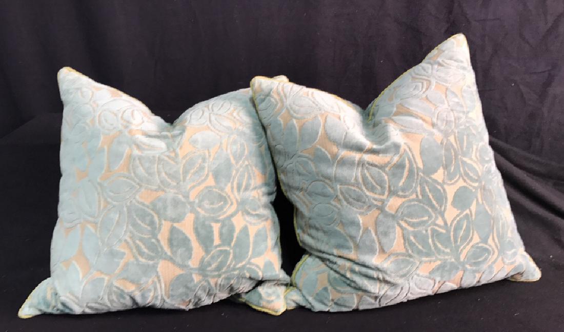 Pair Custom Throw Pillows Leaf Motif (1 of 8)