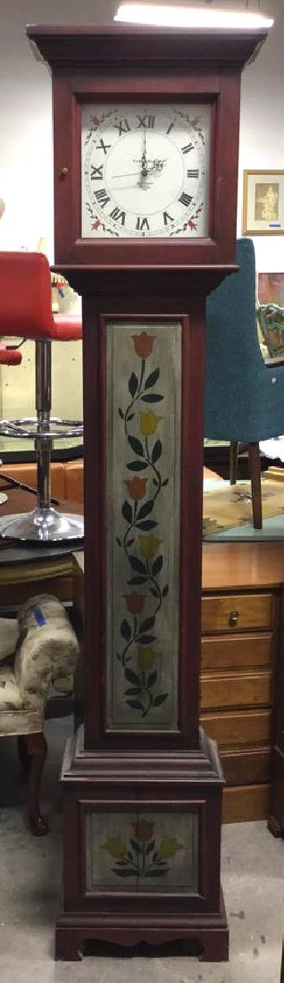 Trisden Manor Vintage Tall Wooden Case Clock (1 of 8)