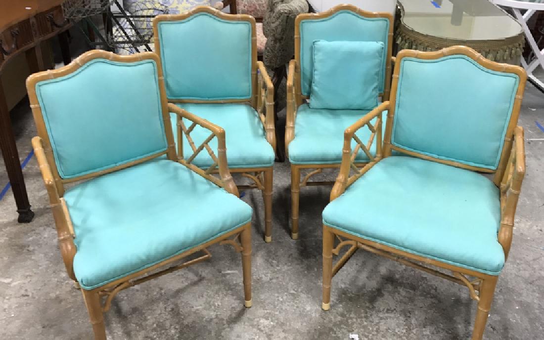Set 4 Bamboo Style Chairs (1 of 8)