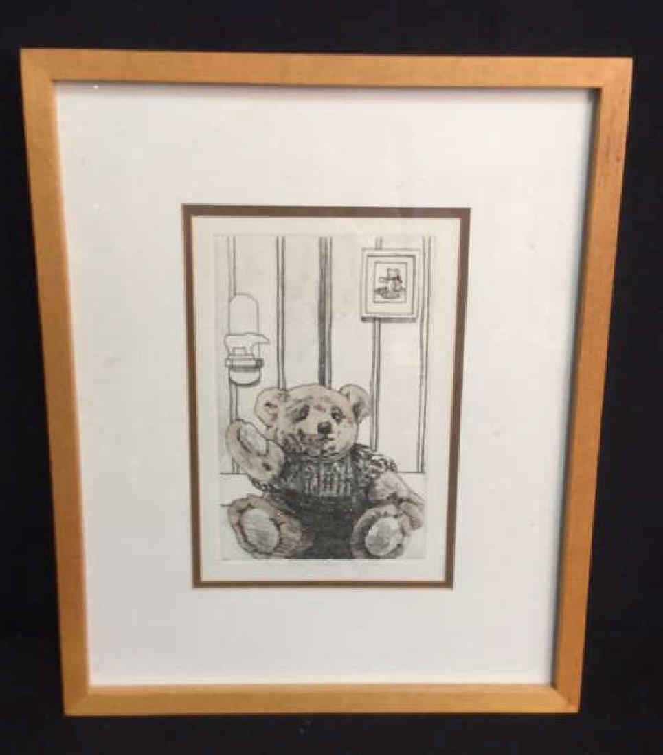 Framed Lithograph Of Teddy Bear Framed Lithograph Of (1 of 8)