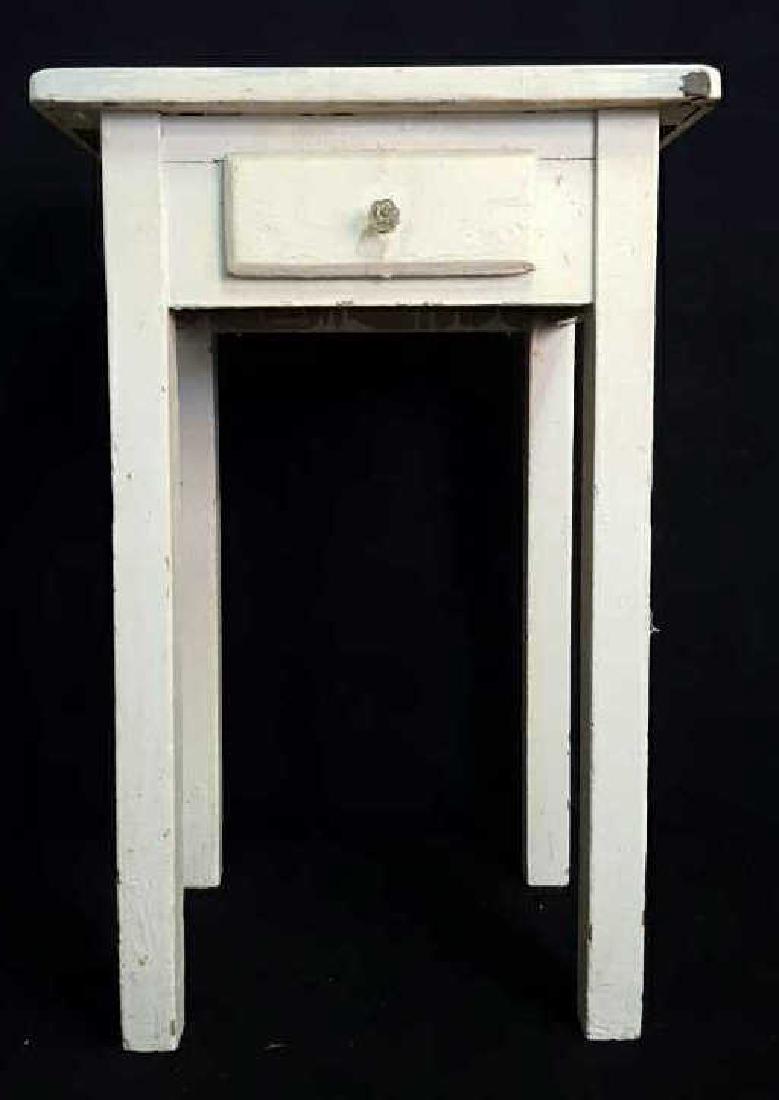 Wood and Metal Painted Side Table Wood and Metal (1 of 7)